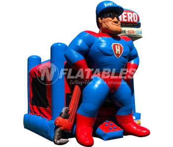 Inflatable Superhero Mascot Bouncer