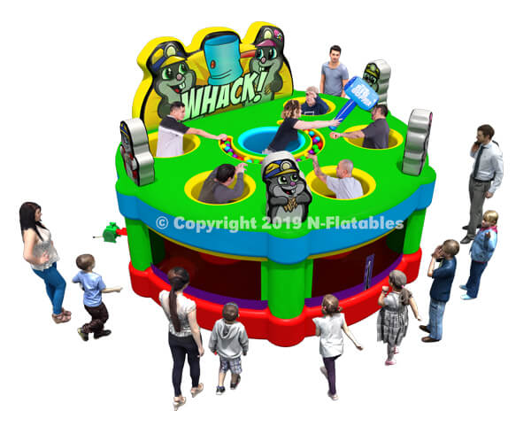 Inflatable Whack A Mole Game with Balls