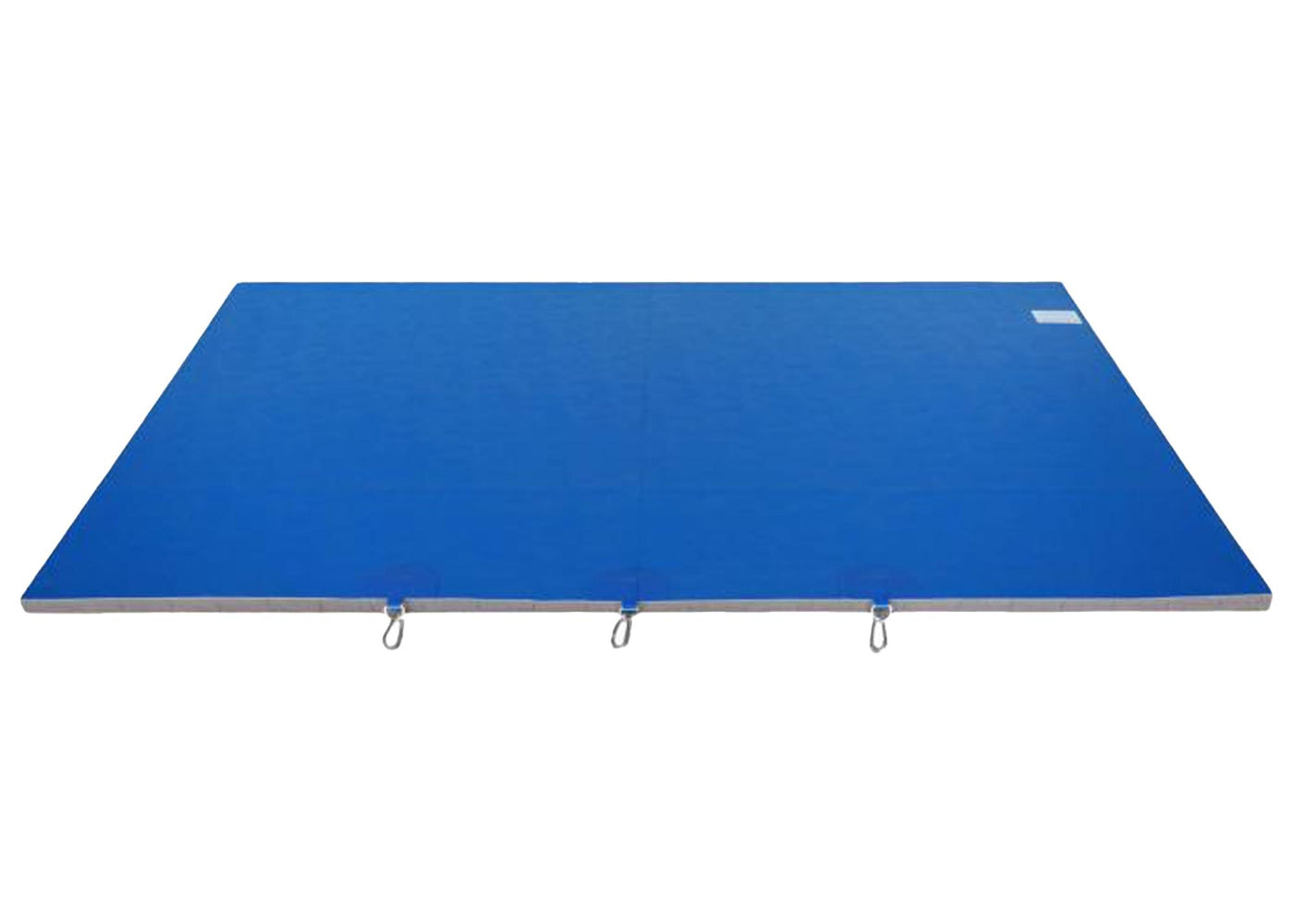 large blue 4-feet by 8-feet impact safety mat for commercial inflatables