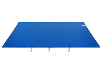 large blue 4-feet by 8-feet impact safety mat for commercial inflatables