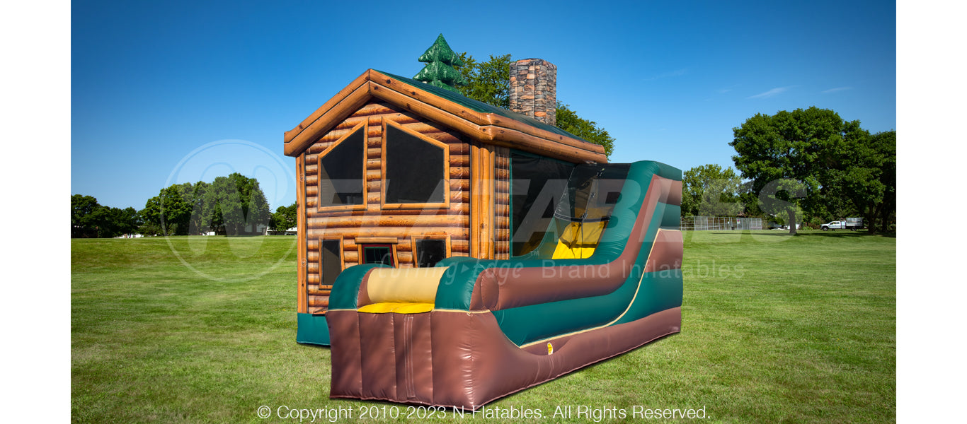 5in1 Cabin Combo inflatable on a grass background - Cutting Edge Creations