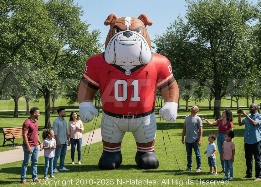 Inflatable Bulldog Sports Mascot