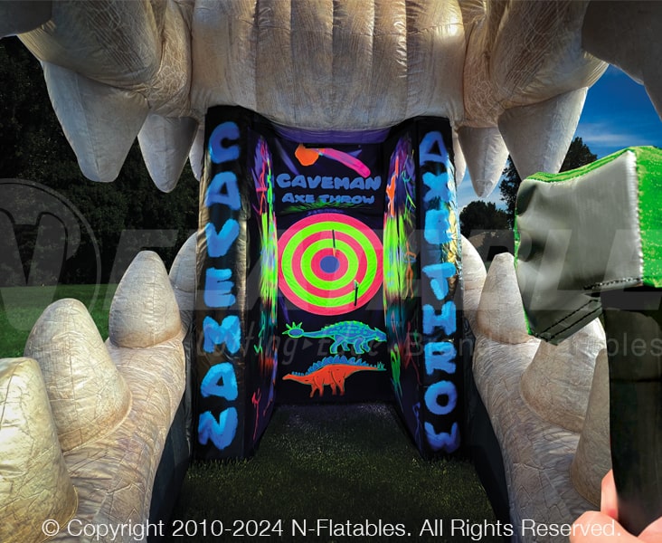 Caveman Blacklight Axe Throw