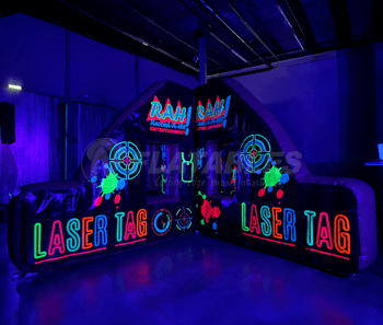 Custom Captured-Air Blacklight Laser Tag Wall