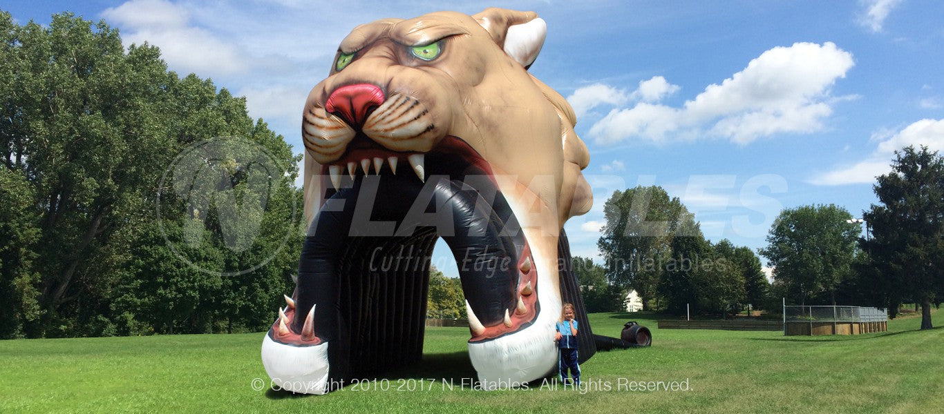 Inflatable Mountain Lion Sports Tunnel