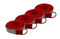 Pack of 4 Red Inflatable Roll Up Storage Straps with D-Ring