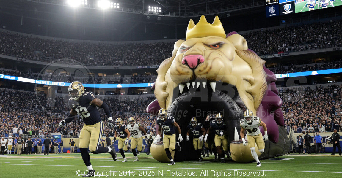 Inflatable Lion Sports Tunnel