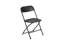 Black Plastic Folding Chairs - 120 Pack