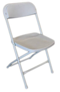 White Plastic Folding Chairs - 10 Pack