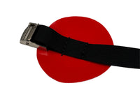Heavy Duty Replacement Strap for Bounce House Blower Tubes with red vinyl patch