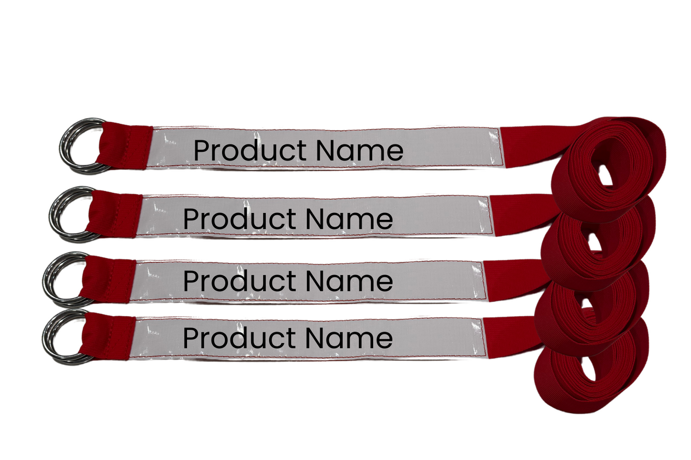 Inflatable Roll-Up Storage Straps with Double-O Rings - 2" x 13'