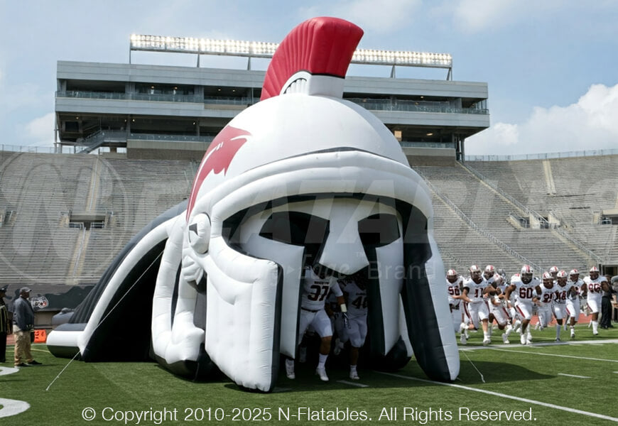 Inflatable Spartan Helmet Tunnel