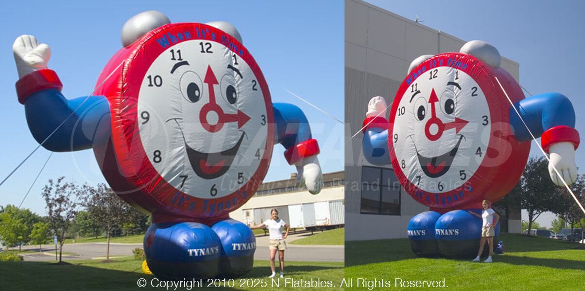 Inflatable Clock Mascot
