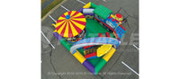 Aerial view of the Amusement Park commercial grade inflatable carnival themed toddler playground