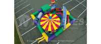 Back overhead view of the Amusement Park inflatable play area 