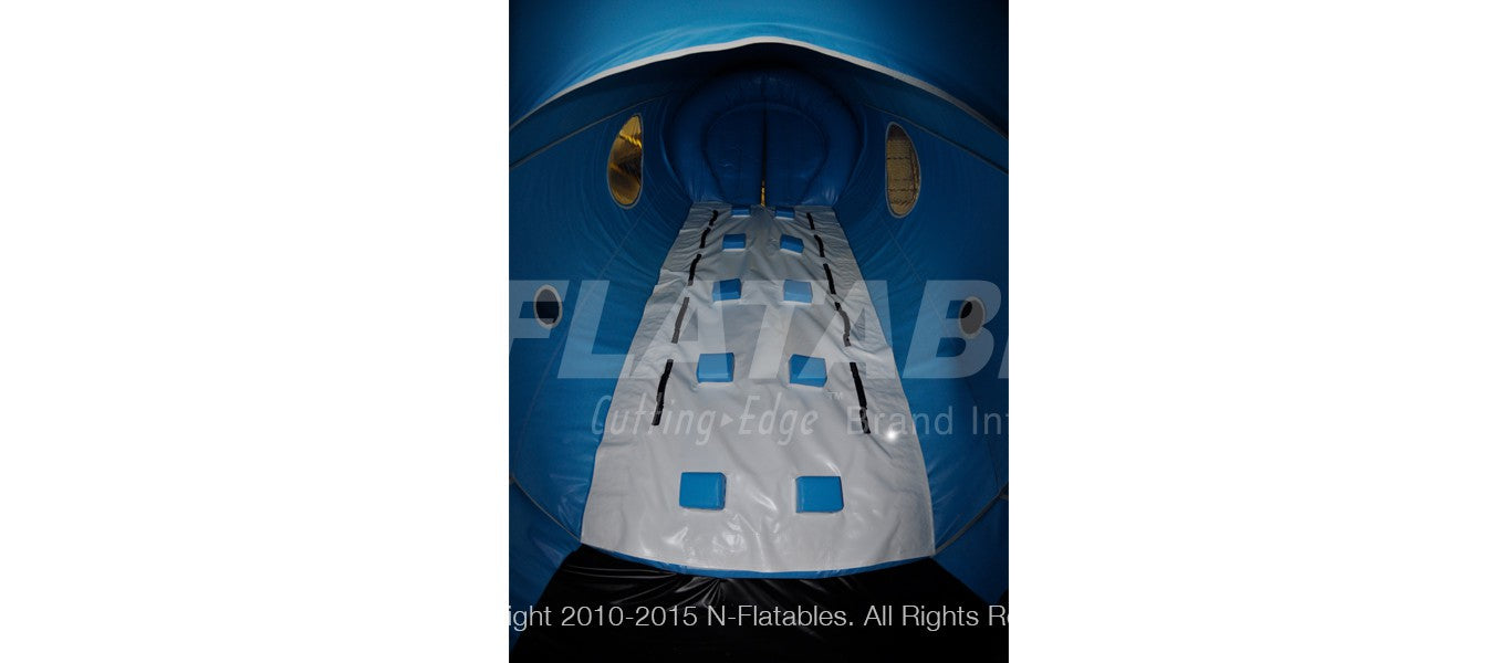 Inflatable climbing ramp inside the Arctic Expedition tunnel crawl through. 