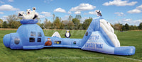 Profile view of the inflatable Arctic Expedition with polar bear, penguin, puffin, and seal characters. 