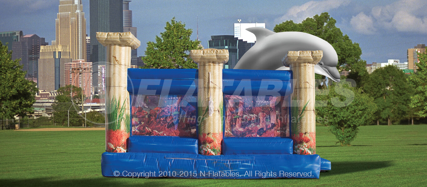 Atlantis Playland™ commercial inflatable bounce house side view