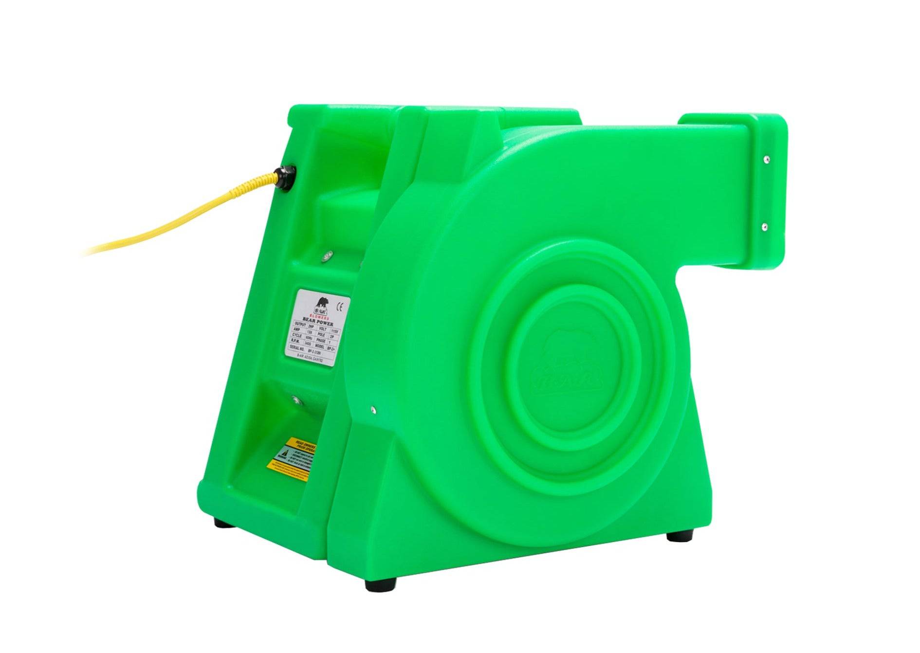 Back View of the B-air 2-hp Inflatable Bounce House Blower