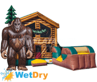 Biggfoot's House Party™ Combo inflatable with the 10-foot detachable Bigfoot figure.