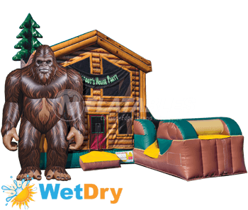 Biggfoot's House Party™ Combo inflatable with the 10-foot detachable Bigfoot figure.