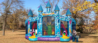 Castle Fun Centre™ commercial-grade inflatable combo set up outdoors. 