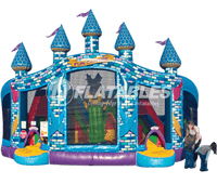 Castle Fun Centre™ inflatable playground on white background. 