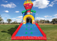 Entrance climbing ramp steps into the Circus Train inflatable tunnel crawl through. 