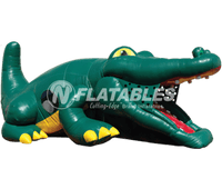 Gator Hide-n-Slide™ Kid Combo inflatable on white background. 