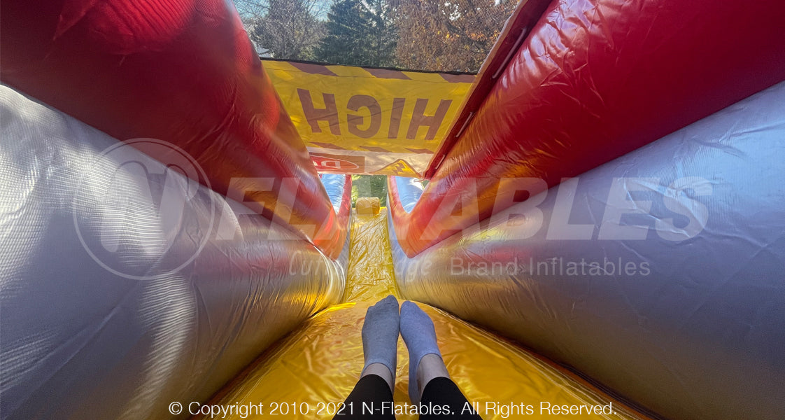 View of sliding down the High Voltage Slide Combo™