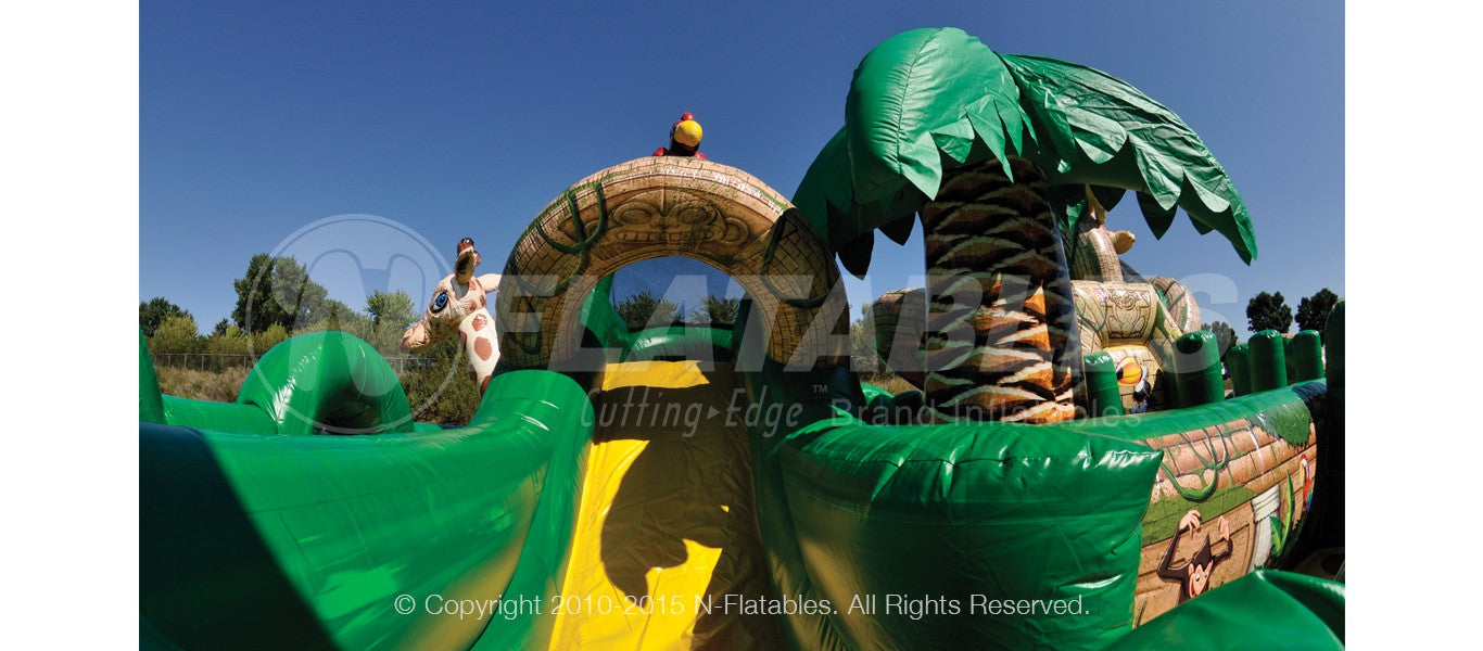 Sliding area of the Jungle World inflatable combo