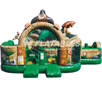 Inflatable Jungle World Combo on white background. 