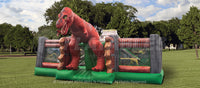 Jurassic Zoo™  commercial inflatable bounce house with giant t-rex dinosaur 
