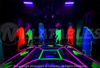 Inside view of Monster Box Inflatable Glow in the dark bounce house