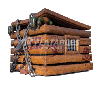 Monster Box Junior Inflatable Bounce House on monochrome background