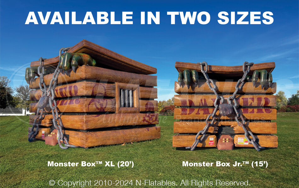 Monster Box XL and Junior size setup outdoors