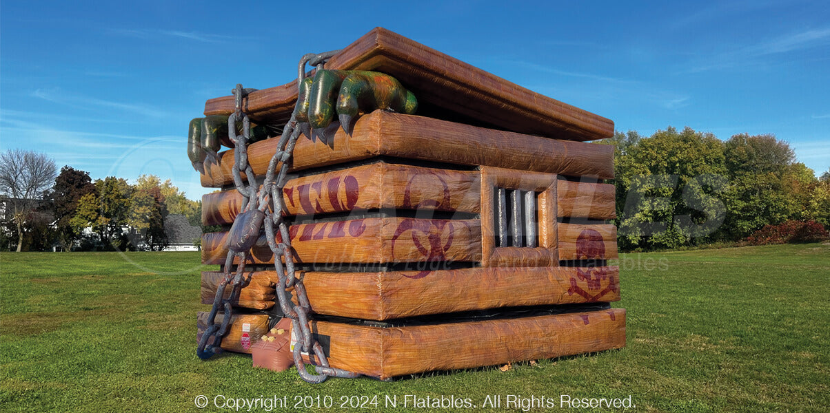 Side view of Monster Box Junior inflatable bounce house