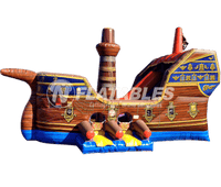 Pirate Ship™ inflatable on white background. 
