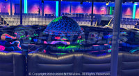 View of the dome feature on a custom inflatable laser tag maze. 