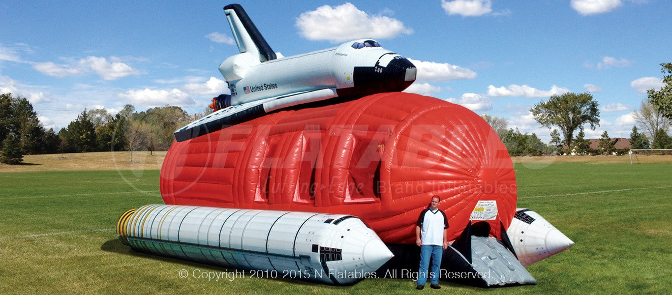Shuttle Play Space™ commercial grade bounce house set up at a park