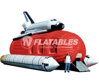 Shuttle Play Space™ inflatable bounce house on white background