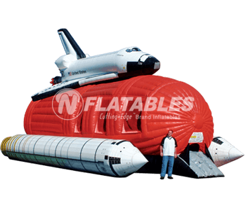 Shuttle Play Space™ inflatable bounce house on white background