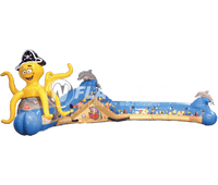 Under the Sea inflatable ocean themed toddler crawl through on white background. 