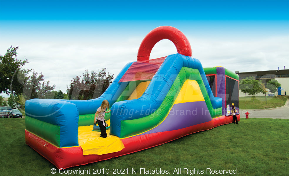 A view of the slide portion of the Wacky 3-in-1 Combo™ commercial grade inflatable. 