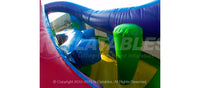 Obstacles in the Wacky Fun Center™ Kid Combo inflatable playground. 