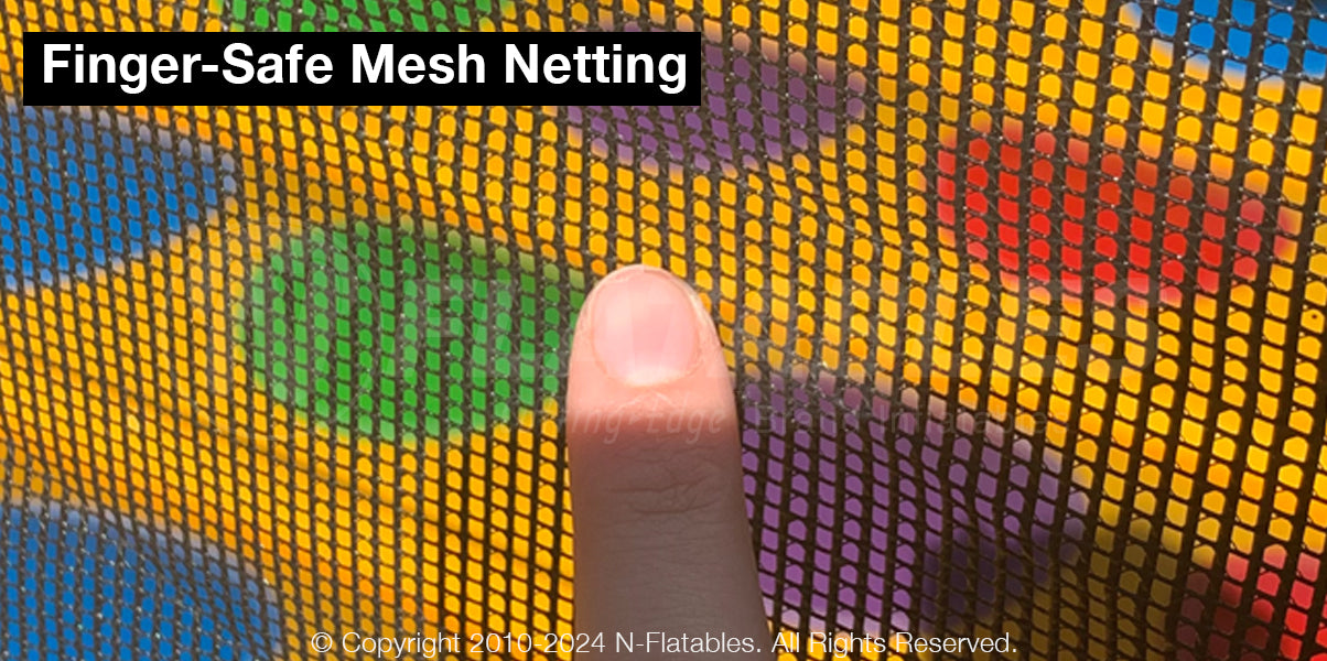 Close-up of Finger-Safe Mesh Netting for Wacky KidZone XL™ Wet/Dry Combo