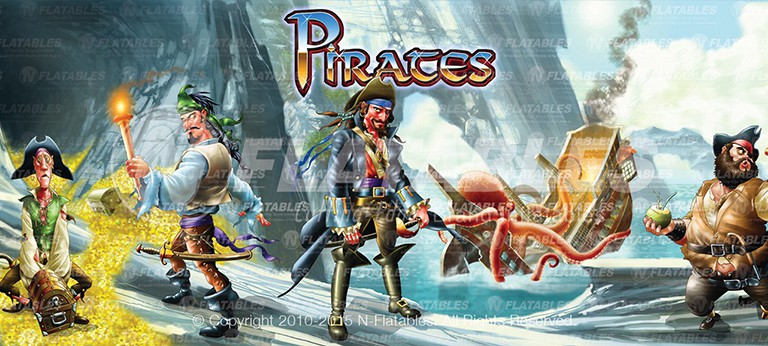 Pirate Themed Commercial Inflatable Bounce Houses