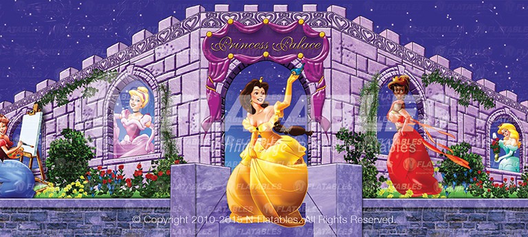 Princess Party Themed Commercial Inflatable Bounce Houses