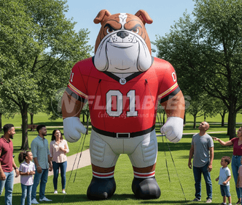 Inflatable Bulldog Sports Mascot