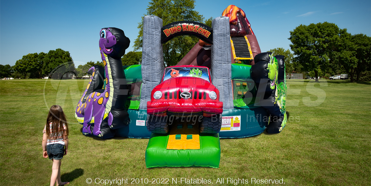 Dino World Slide/Bouncer/Obstacle Course Combo Inflatable